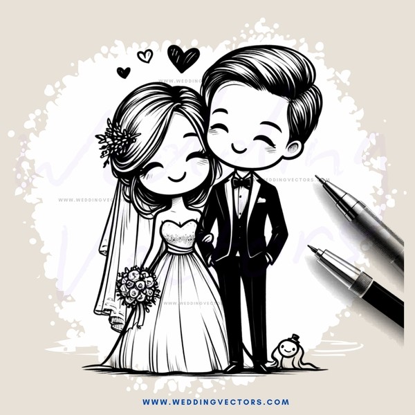 wedding picture with pen and signature