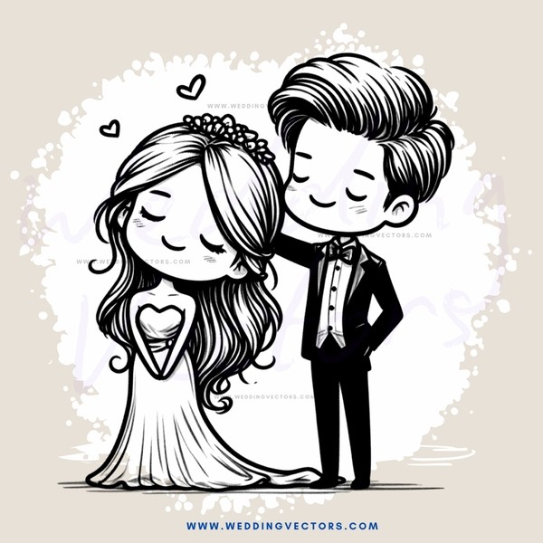a bride and groom with flowers on her head