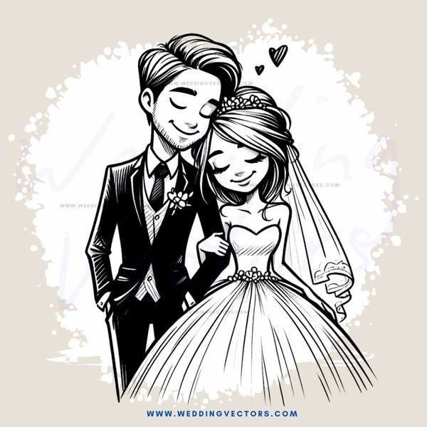 a bride and groom