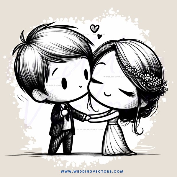 a boy and girl hugging in black and white