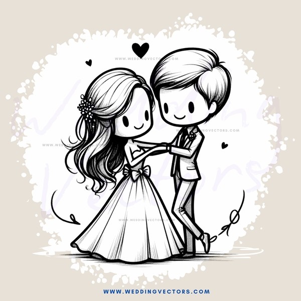 a romantic dance in black and white
