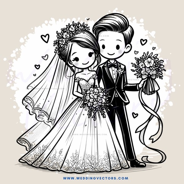 a bride and groom's wedding day