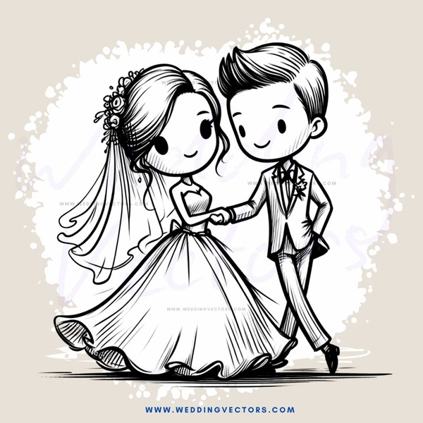 the newlyweds are dancing
