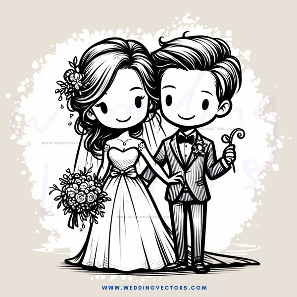 wedding engagement drawing