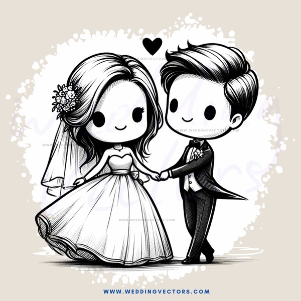a couple holding hands in wedding dress and tuxedo