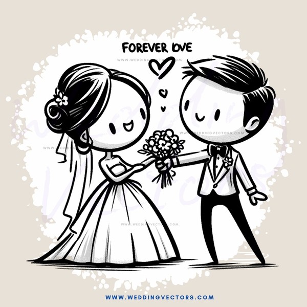 a bride and groom embracing each other