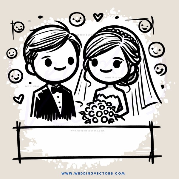wedding couple holding flowers and smiling