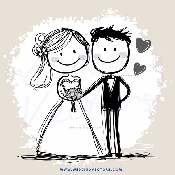 a bride and groom