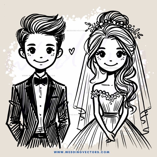 a boy and girl dressed for a wedding