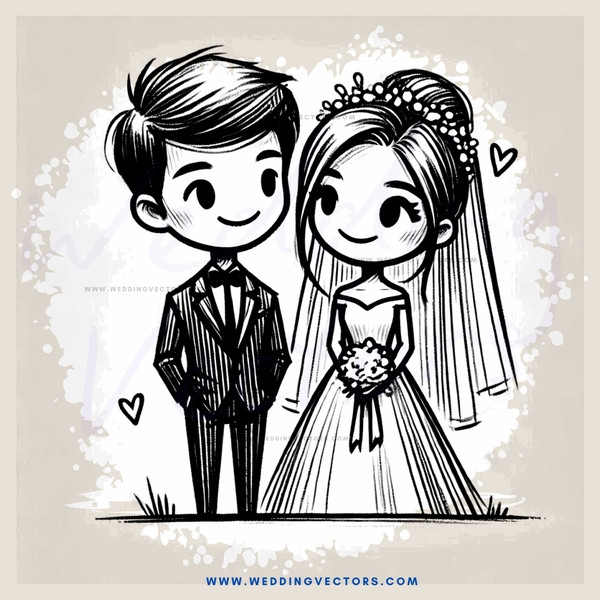 a couple on their wedding day