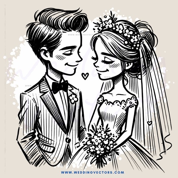 a young man and woman exchange loving glances