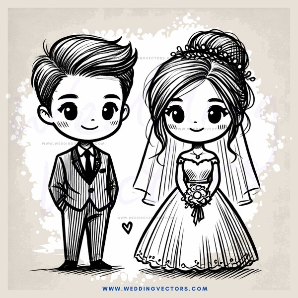 a bride and groom on their wedding day