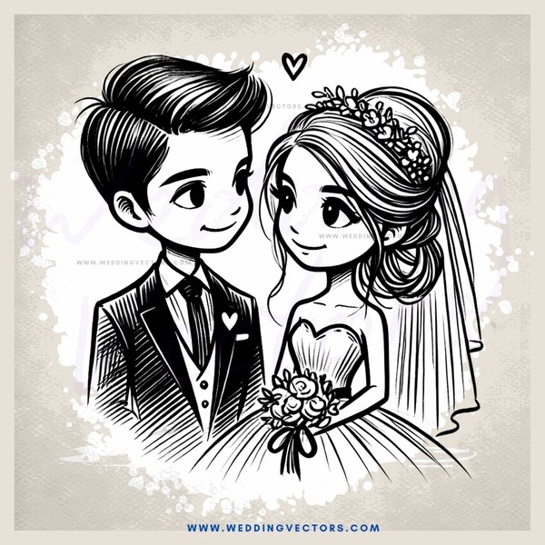 a couple's picture frame with hearts and a bride