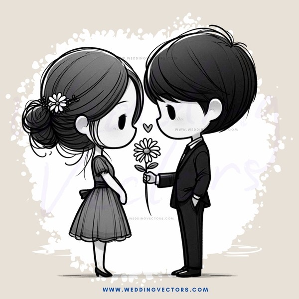 boy and girl with flowers on their heads