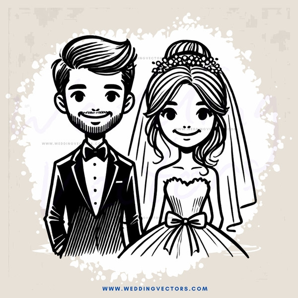 couple smiling with bow on dresses