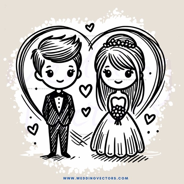 a young couple standing together in front of an arrow
