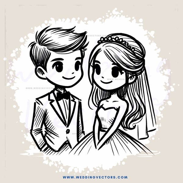wedding picture of groom and bride