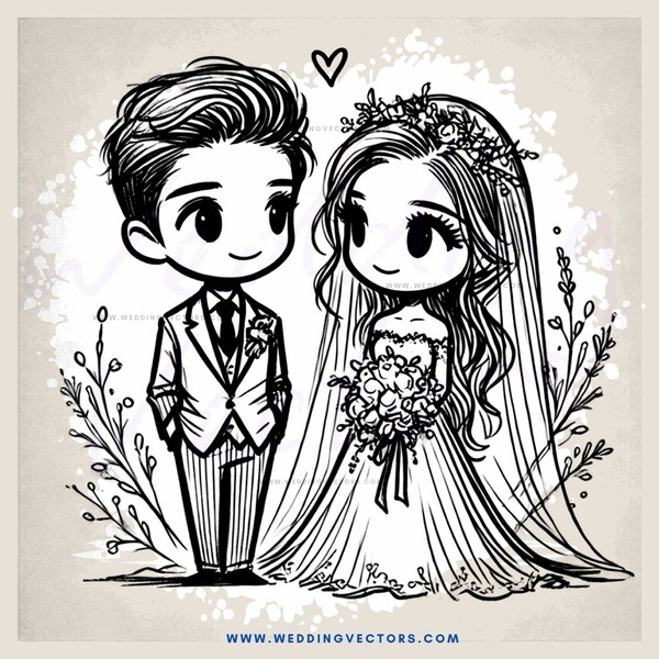 wedding picture with bride and groom