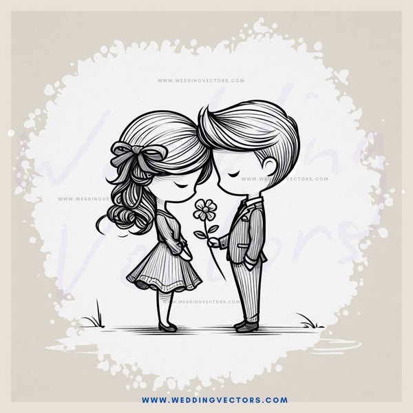 a couple holding flowers in their hands