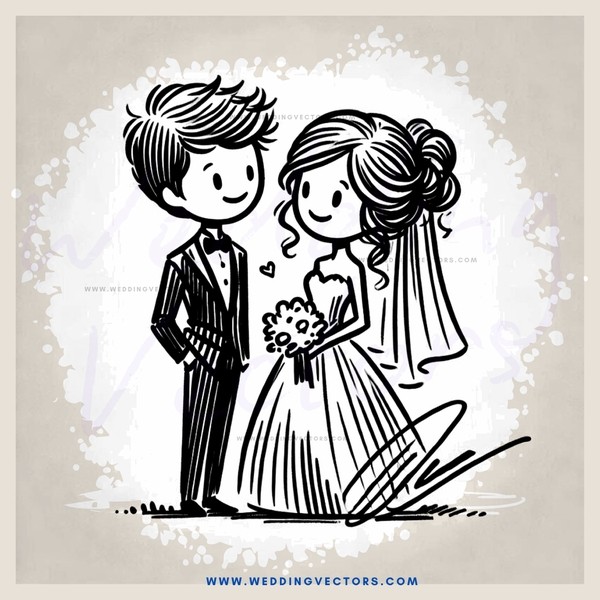 the groom and bride holding hands