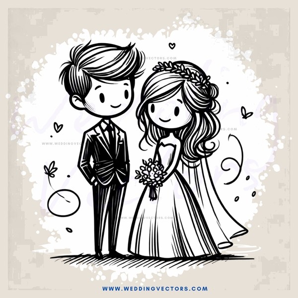 a couple in wedding attire