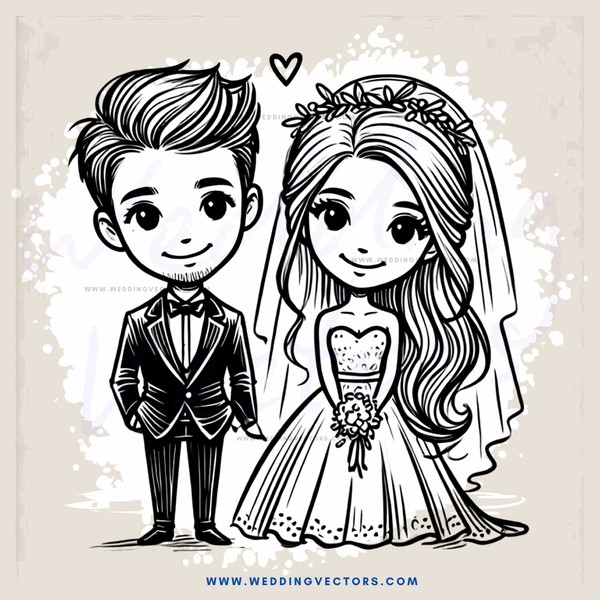 a bride and groom pose for a picture