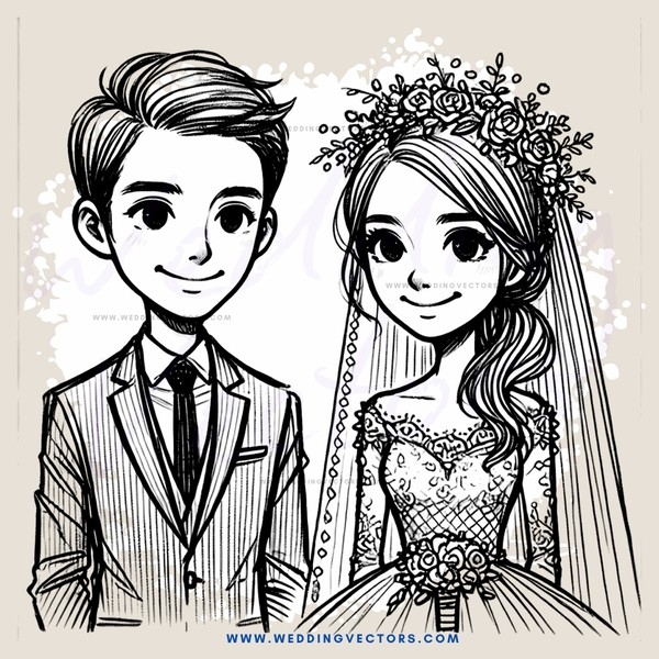 a man and woman posing for picture in black and white dress
