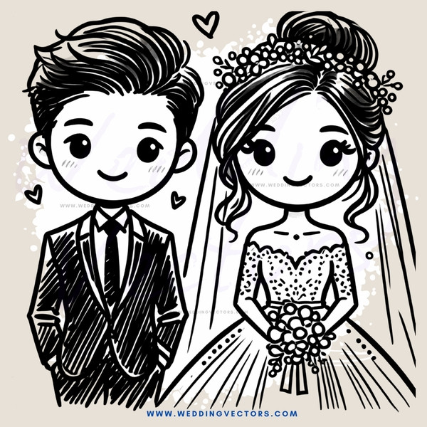 a bride and groom holding hands