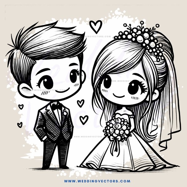 groom and bride smiling