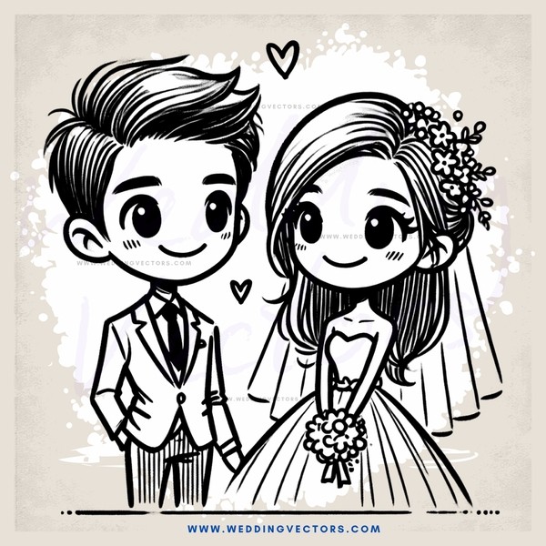 a bride and groom on their wedding day