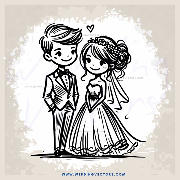a bride and groom in silhouette