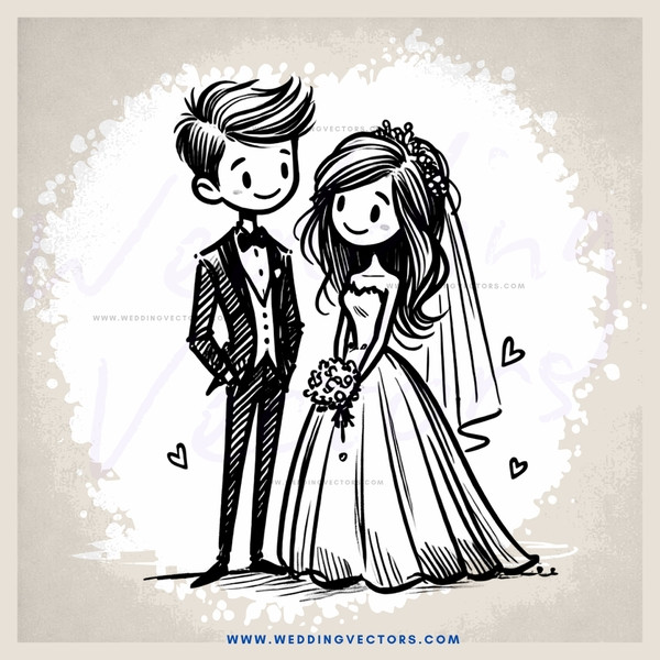 man and woman posing for picture in wedding dress
