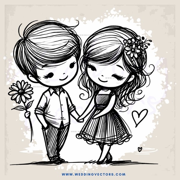 a boy and girl walking together holding hands