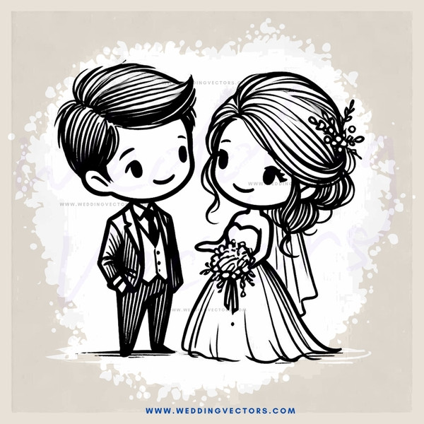 a couple on their wedding day