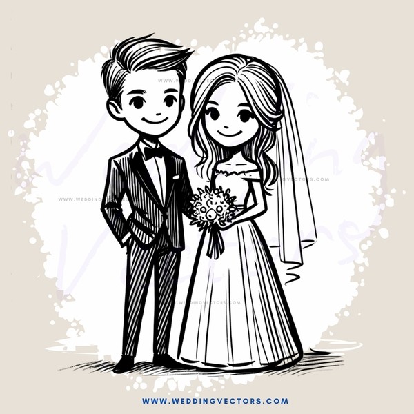 groom and bride posing for picture