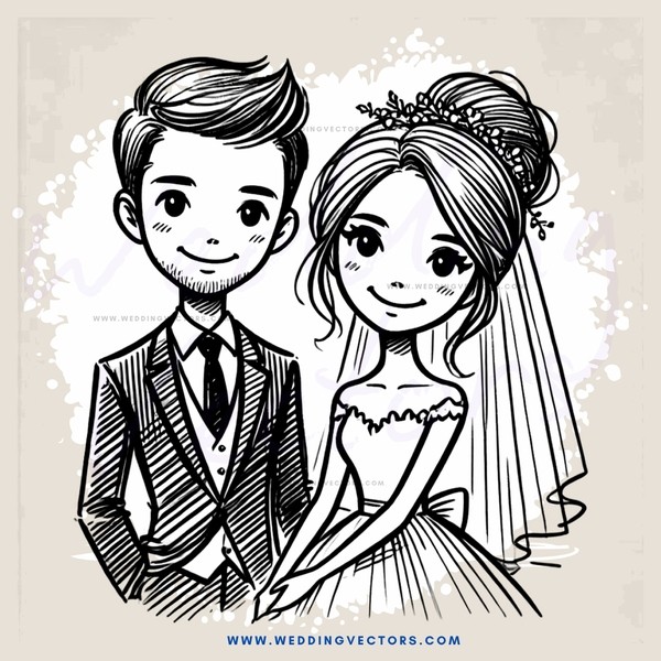 a couple's portrait in black and white