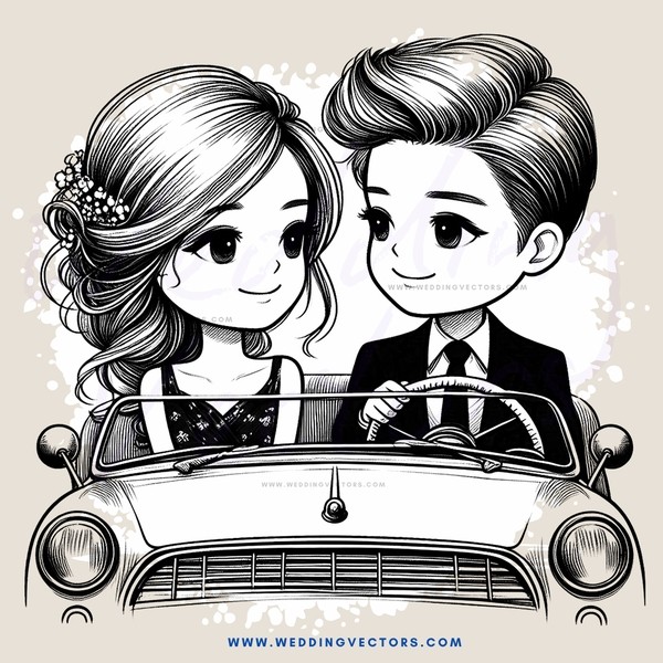 two people in car