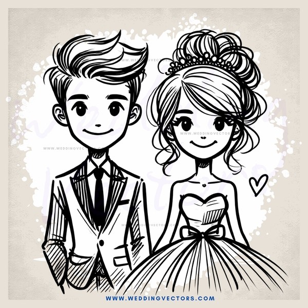 two people in wedding attire
