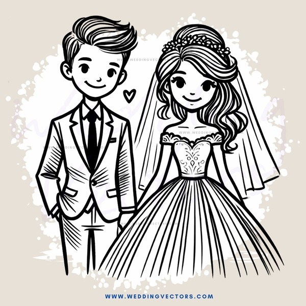 bride and groom getting married