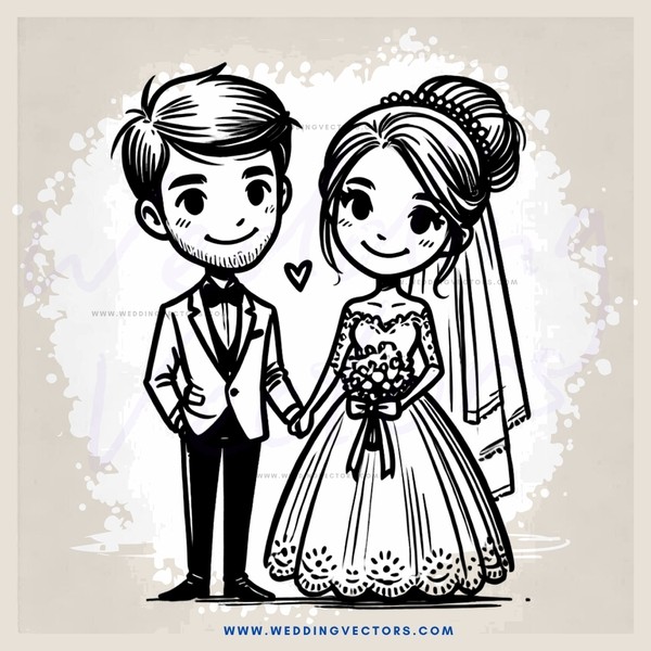 a newlywed couple's picture