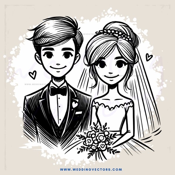 wedding picture of man and girl