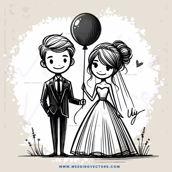 man and woman with a balloon