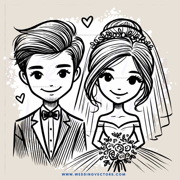 engaged couple, wedding vows and flowers
