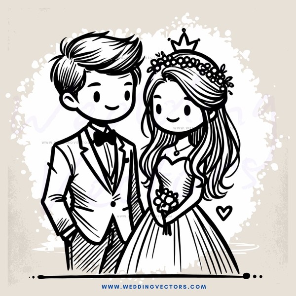 a bride and groom portrait in black and white