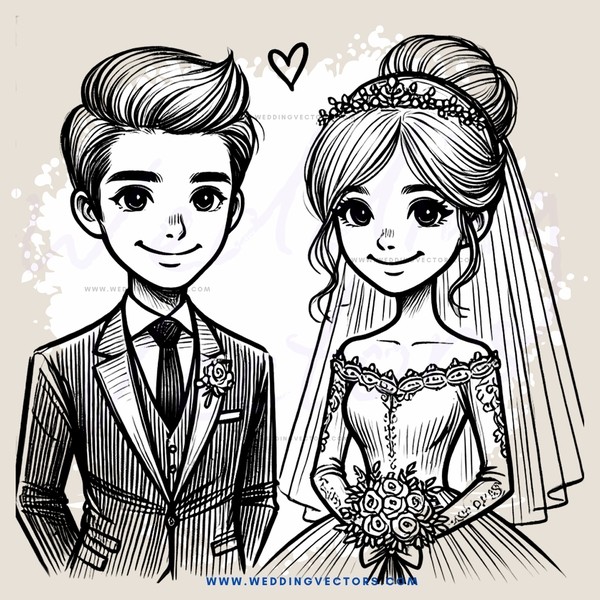 a bride and groom holding hands