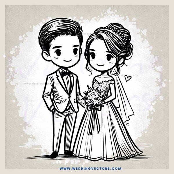 a boy and girl holding flowers