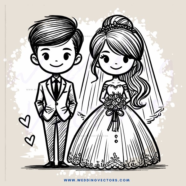 a happy couple standing together