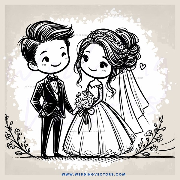couple posing for picture with flowers
