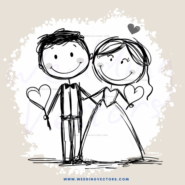 a happy couple with hearts on their sides
