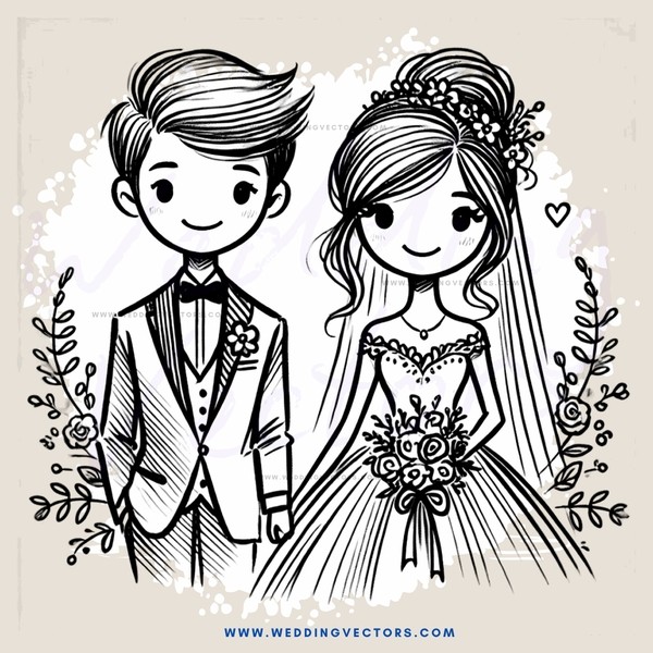 a wedding ceremony in black and white